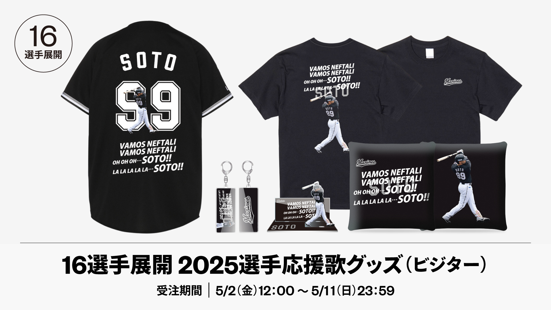 16選手展開 2025選手応援歌グッズ(ビジター)